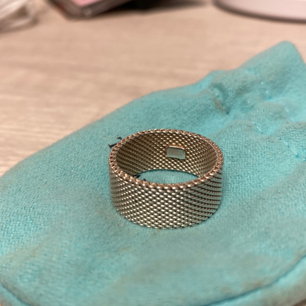 Tiffany &Co. chain link ring- size 8!